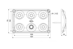Lampada interna per auto a LED HORPOL LWD2153/CZ da 900 lm, nera, con interruttore.