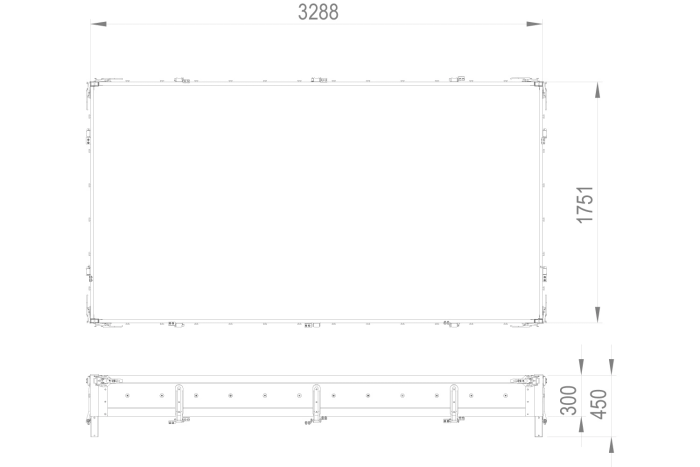 Sponde laterali in alluminio BIS H-300 per rimorchi TEMARED TRANSPORTER 3217/2 e HOCHLADER 320/2 