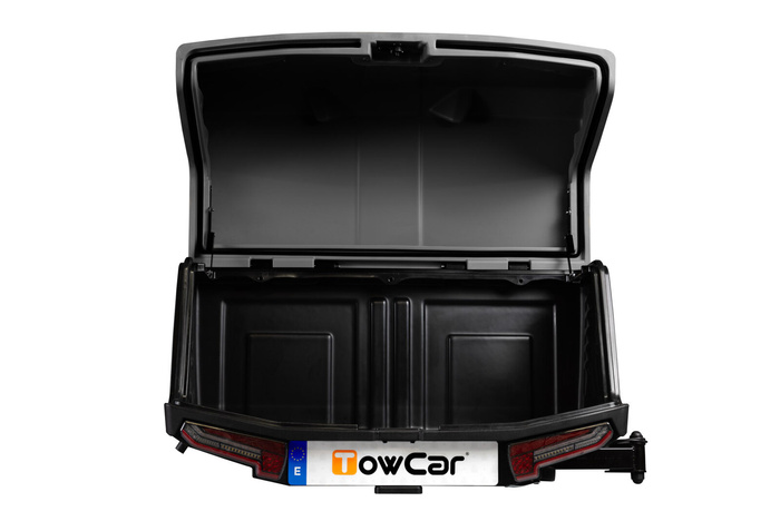 Towbox V3 Camper nero - box portabagagli da montare sul gancio di traino