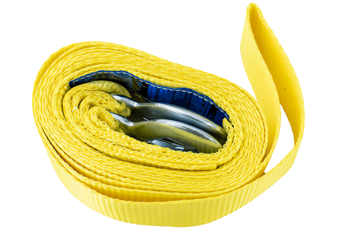 Cavo di traino con ganci UNITRAILER cinghia di traino 4,5 m/50 mm/3 t giallo