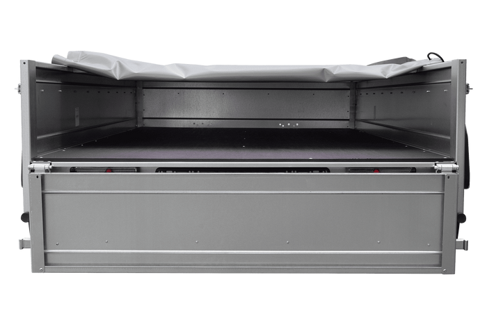 RIMORCHIO LEGGERO BIASSE CON RUOTINO D'APPOGGIO CENTINA H0 E TELONE GRIGIO GARDEN TRAILER 264/2 KIPP