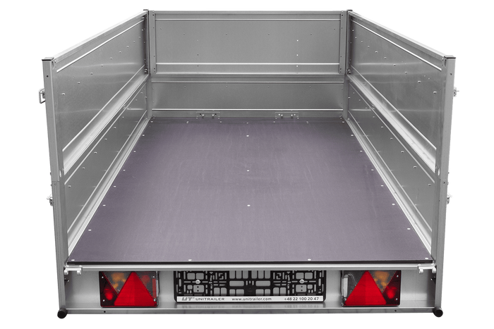 Rimorchio Unitrailer Garden Trailer 264 KIPP (NEW) con ruotino d'appoggio e sovrasponde