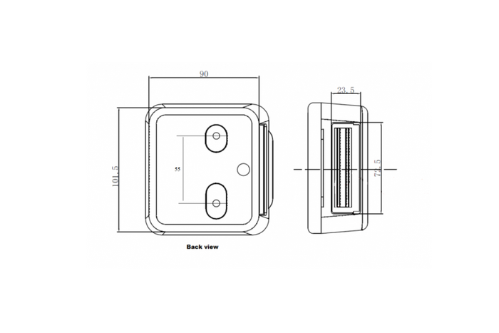 Fanale posteriore universale KAMAR L1070-C con 3 funzioni