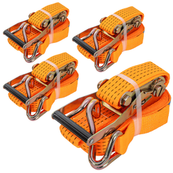 Set di quattro cinghie di trasporto UNITRAILER arancioni da 8 m/50 mm/5 t con tenditore