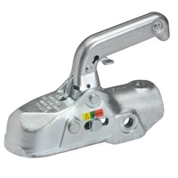 Gancio di traino WINTERHOFF WW 350-RB-K1212 per rimorchio da 3500 kg con timone in tubo da 50 mm, in ghisa.