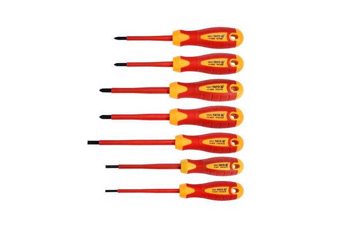 Set di 7 cacciaviti isolati YATO YT-2828 1000V.
