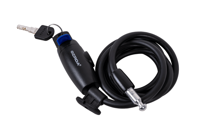 Lucchetto a spirale per bicicletta GERDA 36501, lungo 150 cm.