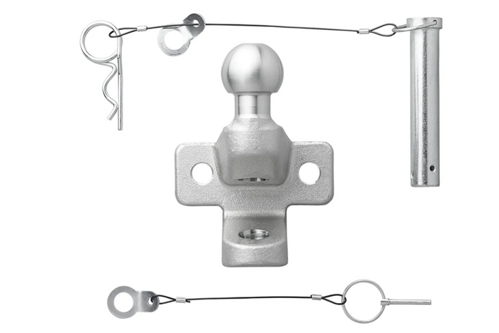 ProPlus 341216V01 gancio di traino a doppia funzione con sfera, 50 mm, portata 3500 kg