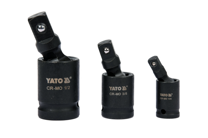 YATO YT-10643 Set giunti a impatto 1/4", 3/8", 1/2" 3 pezzi.