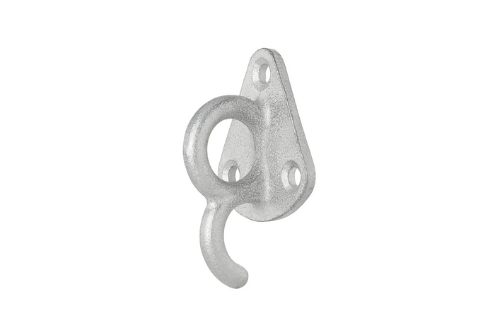 Gancio laterale in metallo ProPlus 342157 con occhiello per fissare teloni e cinghie di fissaggio per rimorchi.