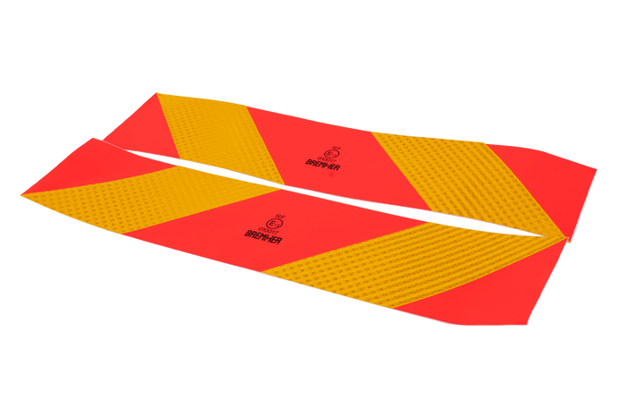 Adesivi, adesivi riflettenti, HERMON corti, targhe segnaletiche per veicoli pesanti, 565x132mm, sinistra+destra