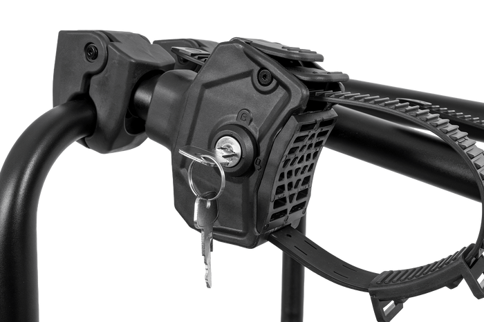 Inter Pack Velox 3 LED - portabici pieghevole da gancio di traino per 3 biciclette con luci a LED (nero)