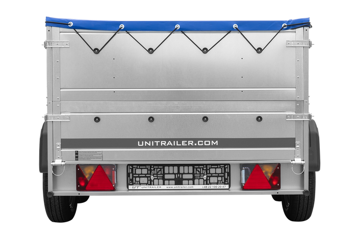 RIMORCHIO LEGGERO BIASSE GARDEN TRAILER 264/2 KIPP CON SOVRASPONDE RUOTINO CENTINA H-0 E TELONE BLU