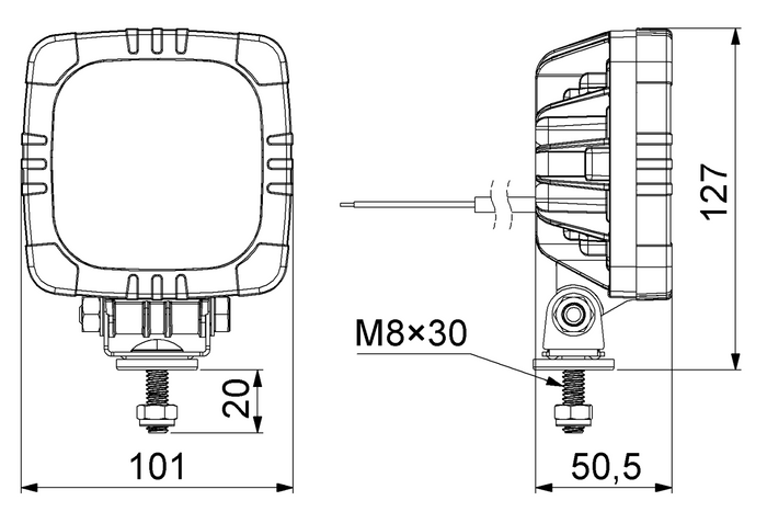 Lampada da lavoro HORPOL LRD2679 con 15 LED e 1000 lm