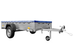 Rimorchio leggero 264x125 UNITRAILER GARDEN 264 KIPP con telaio H-0 e copertura blu