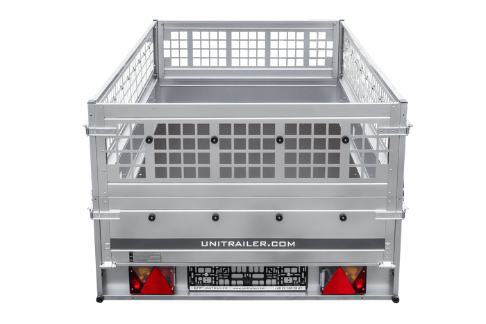 Rimorchio monoasse Garden Trailer 264 KIPP (NEW) con ruotino di appoggio e sovrasponde in rete