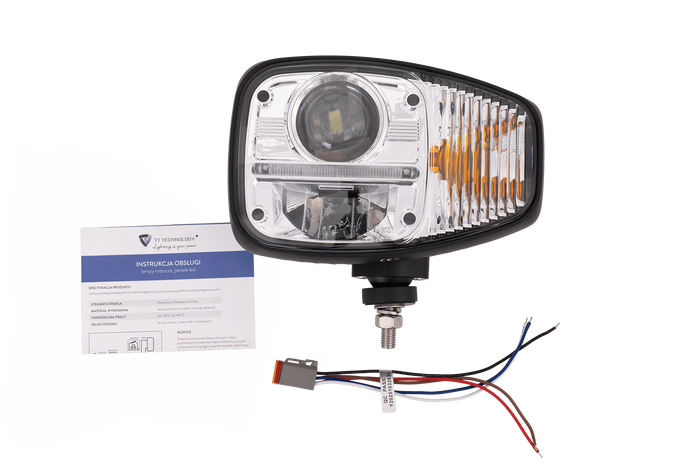 TT Technology TT.16611-L Fanale anteriore a LED 3 funzioni 23xLED 2350lm sinistro per JCB/Cat/Manitou/Volvo/Terex