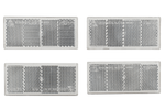 Set: catadiottri riflettenti x4 per rimorchi - bianco, 90 x 40 mm