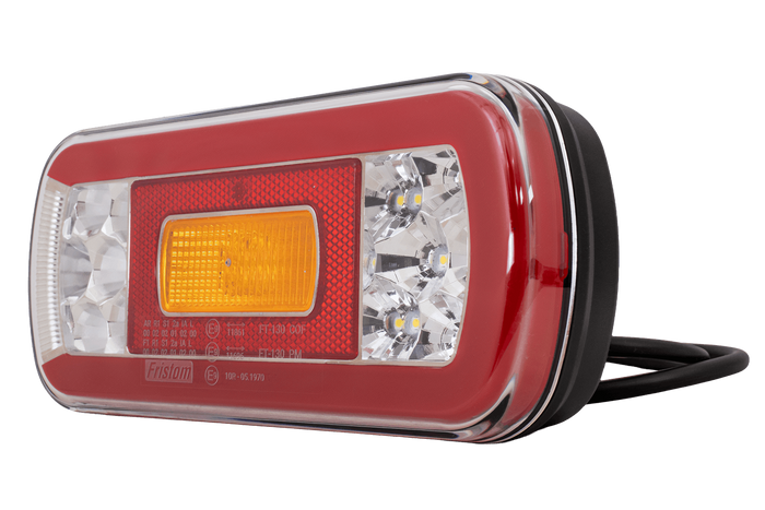 Fanale posteriore a LED FRISTOM FT-130 COF, 6 funzioni, universale