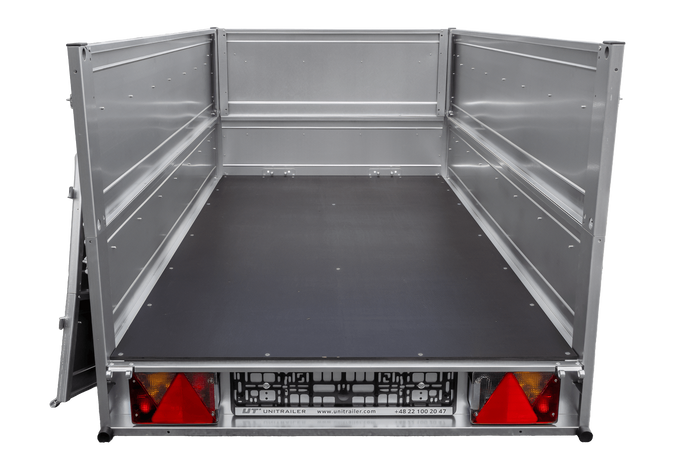 Rimorchio da giardino 200 KIPP con ruota di appoggio e sponde BIS