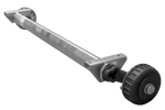 Assale frenato AL-KO EURO per rimorchio/portauto 1800 kg 1650 mm 2150 mm 5x112