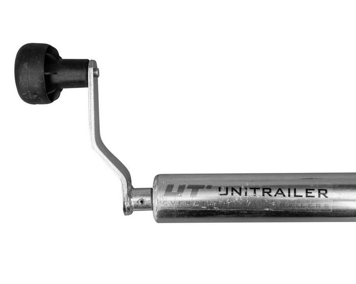 Sollevatore a manovella UNITRAILER con maniglie per ribaltare e scaricare un rimorchio per auto da 1000 kg 500-865 mm