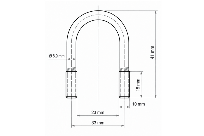 Morsetto ovale DROMET tipo B M10 23×41mm