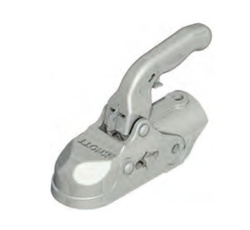 Gancio a sfera KNOTT K35-A per rimorchio da 3500 kg con timone tubolare da 50 mm, in ghisa