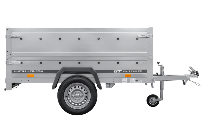 Rimorchio da giardino 200 KIPP con ruota di appoggio e sponde BIS