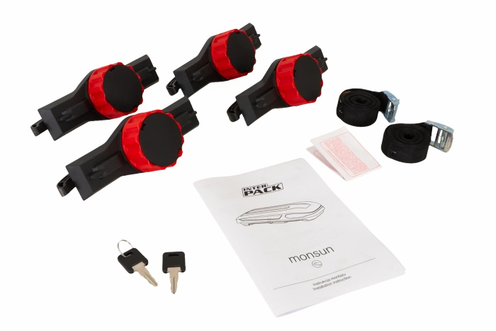Box da tetto Inter Pack Monsun M, nero metallizzato