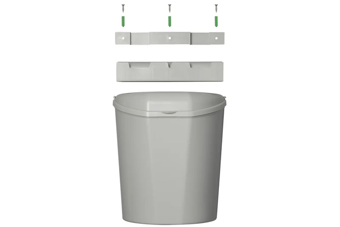Pattumiera ProPlus 370402 con coperchio per roulotte e camper, 6 litri