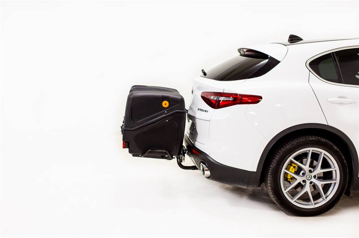 Towbox V1 Black Edition - box portabagagli da montare sul gancio di traino