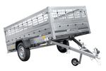 Rimorchio monoasse Garden Trailer 264 KIPP (NEW) con ruotino di appoggio e sovrasponde in rete