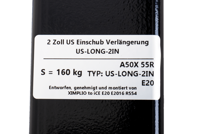 Prolunga per gancio di traino 2" XIMPLIO 205mm 51x51mm