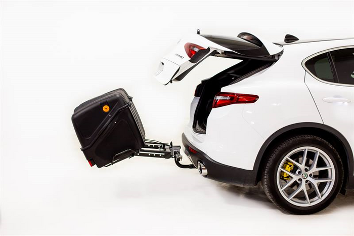 Towbox V1 Black Edition - box portabagagli da montare sul gancio di traino