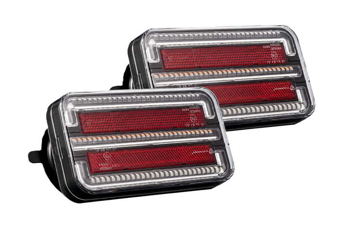 Luci posteriori a LED TT Technology TT.12028B-DI-CAN con 3 funzioni CANBUS su magnete sinistra + destra