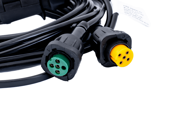 Set luci: luci posteriori DOBPLAST DPT35 + luci di posizione laterali ASPÖCK FLEXIPOINT I + cablaggio MANTES 4,5m 7PIN