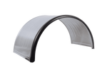 Parafango doppio per rimorchio 17,5-19,5" DOMAR DK7140 passaruota 1000/500mm in metallo con bordo in gomma