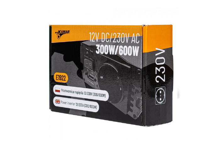 Convertitore di tensione 12V/230V (300/600W) KAMAR E1922