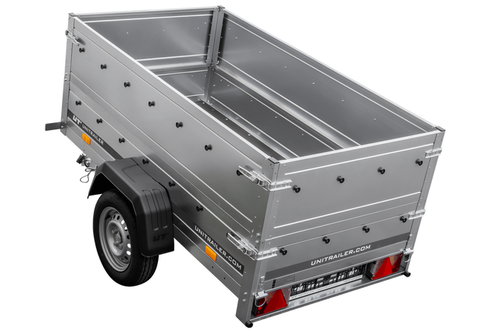 Rimorchio da giardino 200 KIPP con ruota di appoggio e sponde BIS