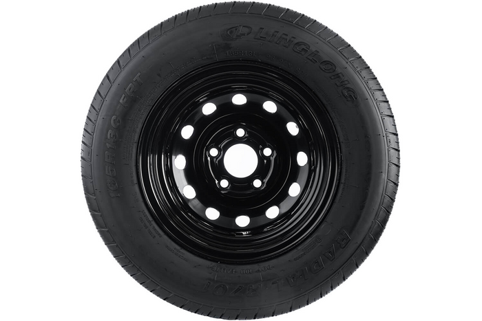 Ruota per rimorchio rinforzata LINGLONG TIRE 165/80 R13C 96/94N UNITRAILER RIM nero 4.5Jx13"H2 5x112 ET:30