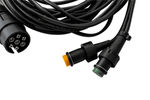 Cablaggio rimorchio impianto elettrico ASPÖCK 4,5 m 7 PIN baionette 2x 5 PIN
