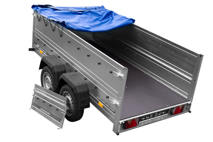 RIMORCHIO LEGGERO BIASSE CON SOVRASPONDE RUOTINO E TELONE GARDEN TRAILER 264/2 KIPP 