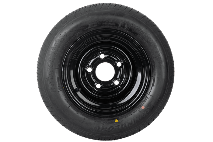 Ruota rinforzata per rimorchio LINGLONG TIRE 195/55 R10C 98/96N UNITRAILER RIM nero 6Jx10"H2 5x112 ET:-4