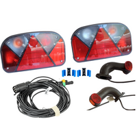 Set luci: luci posteriori ASPÖCK + luci di posizione laterali ASPÖCK + cablaggio MANTES 7m 7 PIN + connettori rapidi