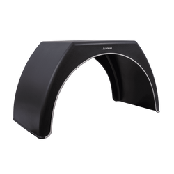 Parafango doppio per rimorchio 15-16" DOMAR DK3120 passaruota piatto 1000/510mm con cerchio bianco