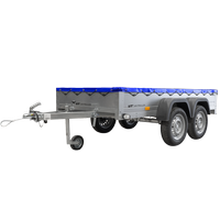 Rimorchio a due assi 264x125 UNITRAILER GARDEN 264/2 KIPP con telaio H-0 e telone blu