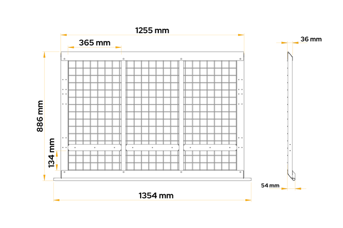 Rampa a rete UNITRAILER per rimorchio 88,6 cm 400 kg