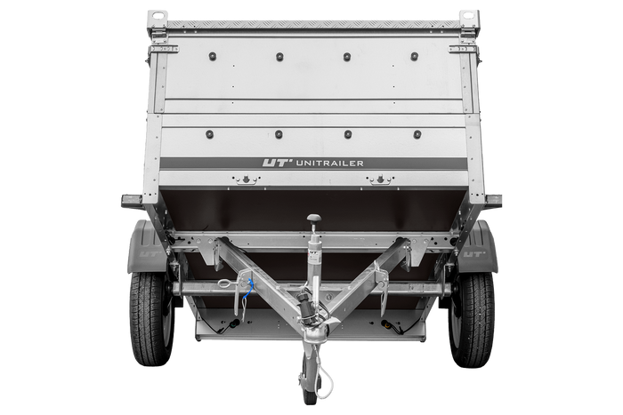 Rimorchio leggero 200x125 UNITRAILER GARDEN 201 KIPP con sponde BIS e copertura in alluminio