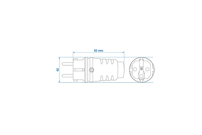 Spina Schuko ProPlus 373570 con contatto di protezione 16A 230V